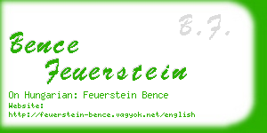 bence feuerstein business card